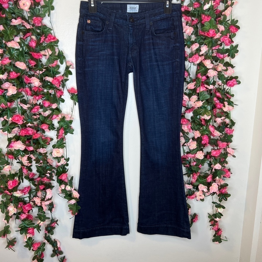 Hudson Dark Wash Blue Ferris Flare Jeans Comfort Denim Casual Women's 24